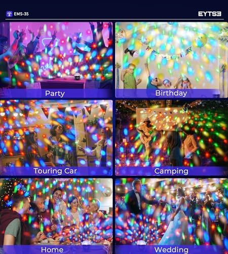 EYTSE 2-Pack Mini Disco Ball Lights with Remote