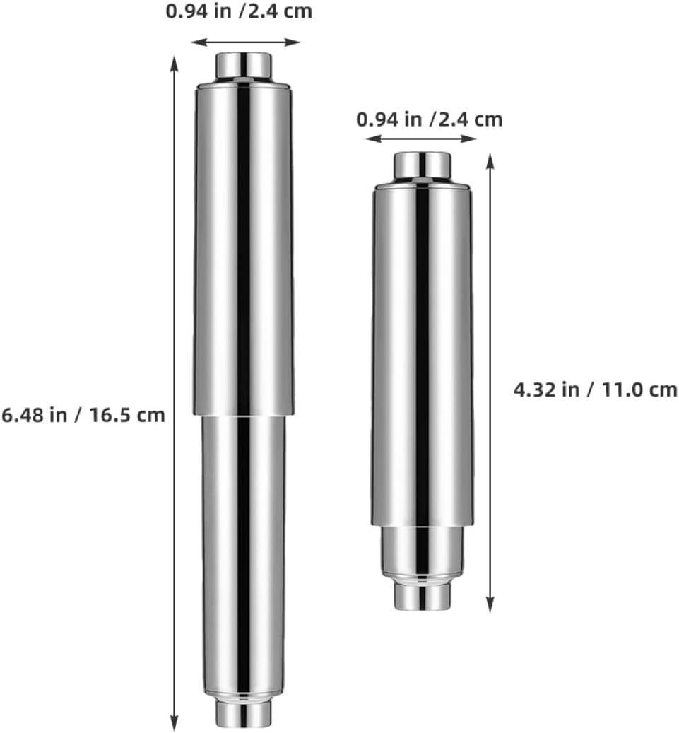 Jojofuny 4pcs Chrome Plated Toilet Paper Holder Rods