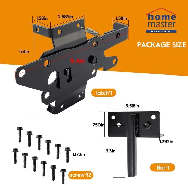 Secure Durable Wooden Fence Gate Latch
