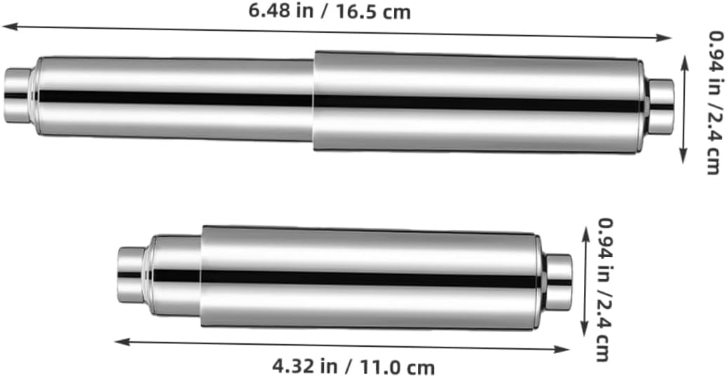 Jojofuny 4PCS Toilet Paper Roller Replacement Chrome Spring Rod