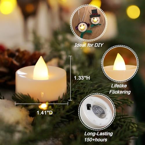 Amagic 30Pcs Flameless LED Tea Lights with 200 Hours Battery