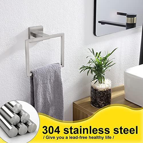 KOKOSIRI 32 Inches 2-Tier Ladder Towel Rack Brushed Nickel B5008BR-L32B3004BR