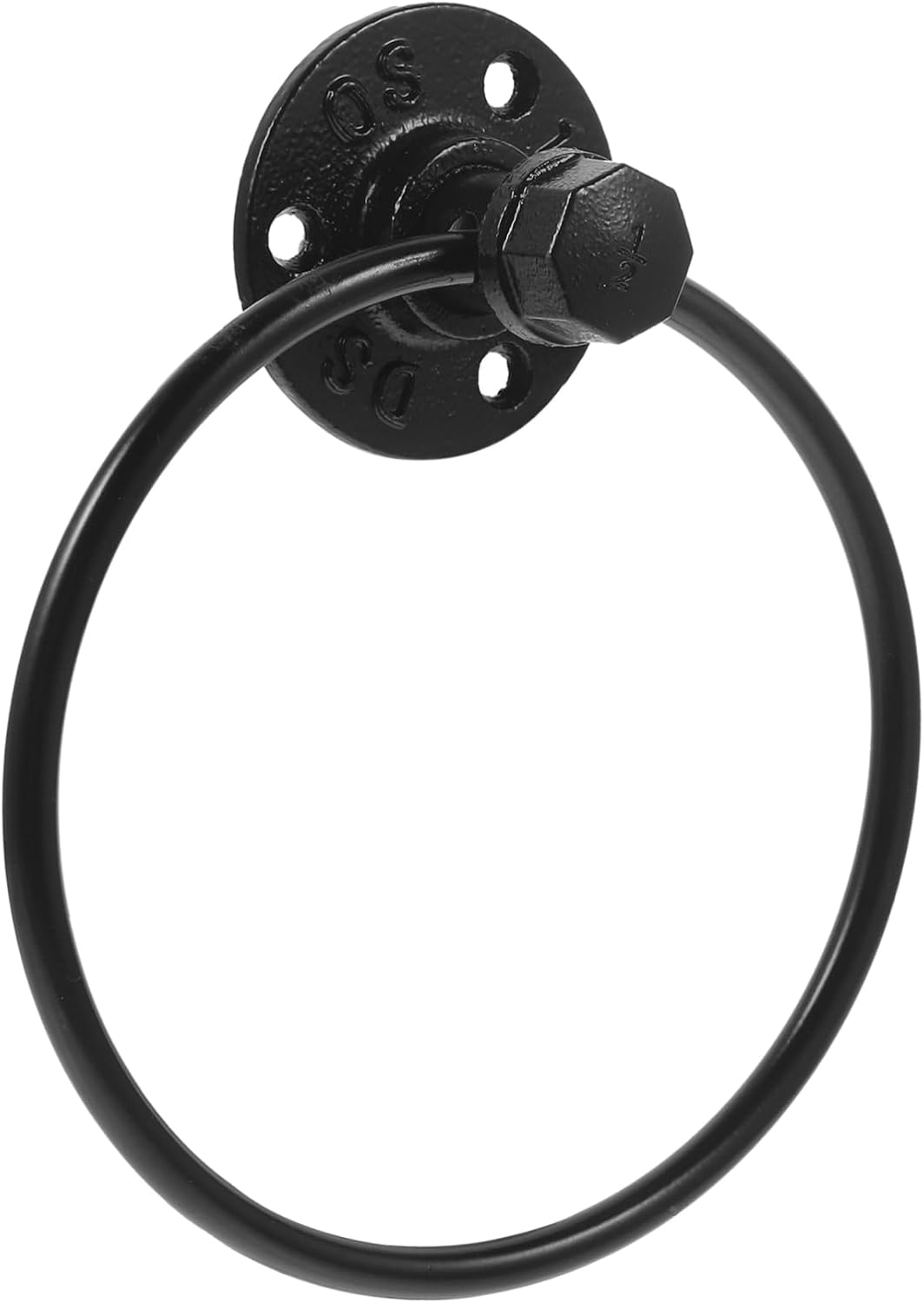 Alipis Matte Black Towel Ring Holder