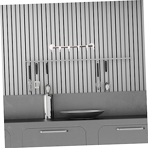 Angoily Adjustable Suction Cup Towel Bar with Hooks