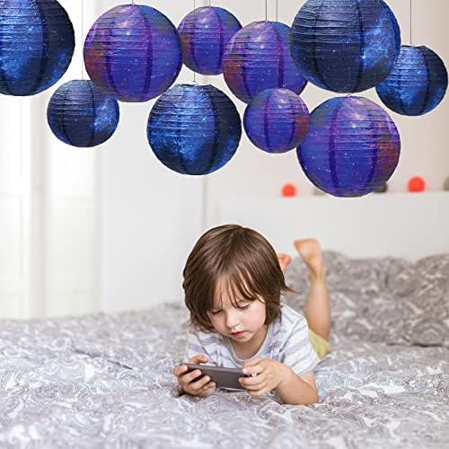 Galaxy Print Paper Lanterns 10PCS Space Theme Decor