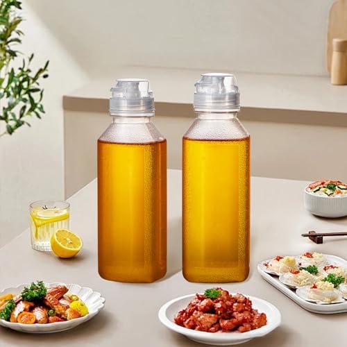 Uceoo 2 Pack Oil Dispenser Bottles with Funnels and Labels