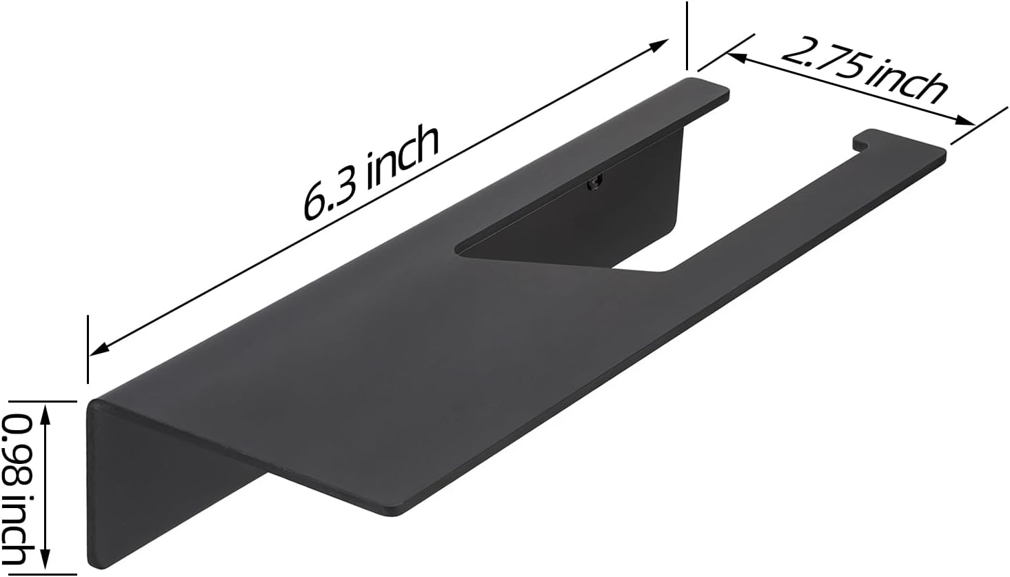 Nobtou Black Adhesive Toilet Paper Holder Wall Mount