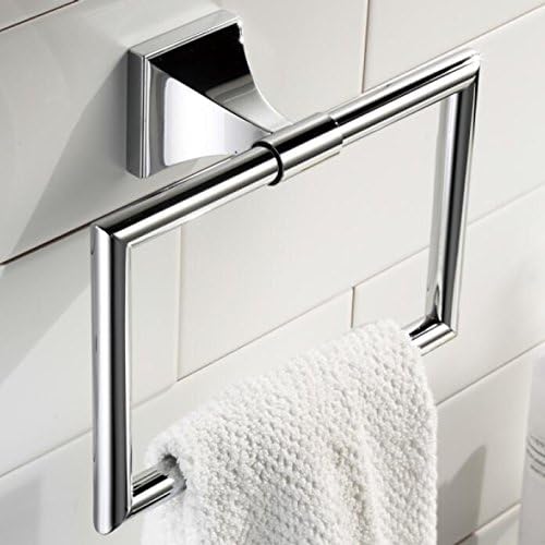 Qinisi Chrome Brass Towel Ring for Bath and Kitchen