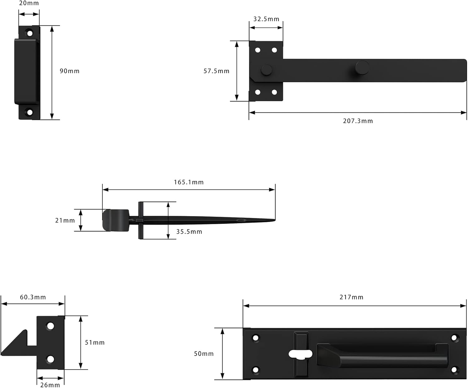 Heavy-Duty Gate Latch for Outdoor Garden Use