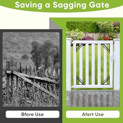 Heavy-Duty Anti-Sag Gate Bracket Set Stainless Steel Precision-Welded Hinges