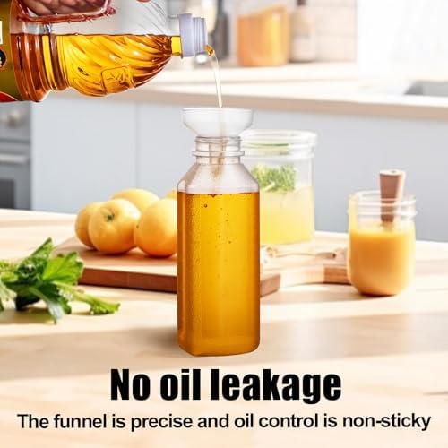 Uceoo 2 Pack Oil Dispenser Bottles with Funnels and Labels