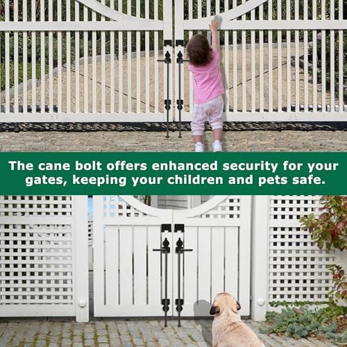URDOGSLDurable Cane Bolt Gate Drop Rod for Vinyl Fences 12 Weatherguard Protection