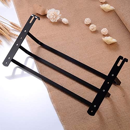 Black Aluminum Three Layer Towel Bar Holder 1