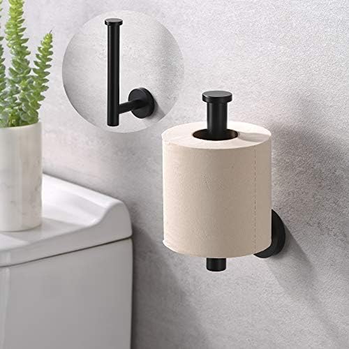 Rainovo Toilet Paper Holder Matte Black Rustproof