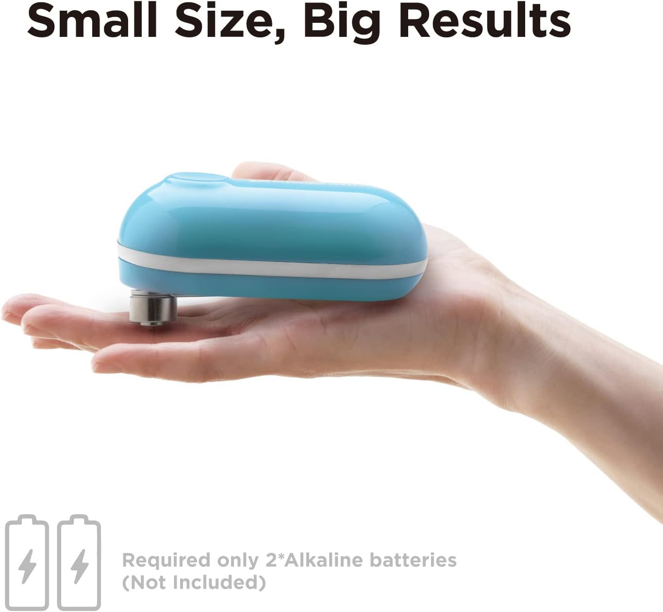Kitchen Mama Mini Electric Can Opener - One Button 360 Cut Safe Portable