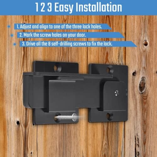 Steinwhale Flip Gate Latch Locks for Outdoor Door Gate