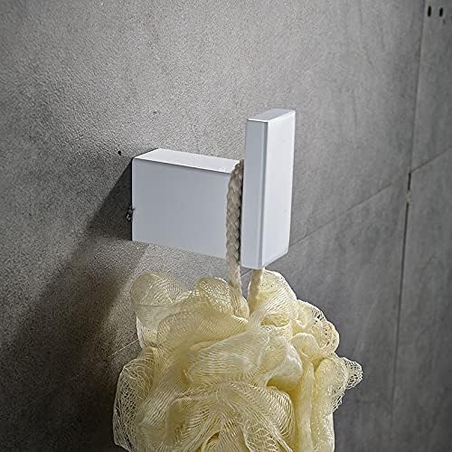 Sturdy Metal Bathroom Shelf Set White Bath Accessories Durable Design