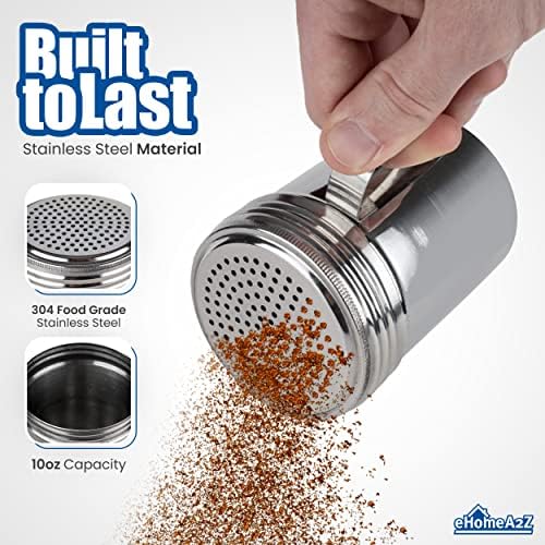 EHOMEA2Z 10 oz Stainless Steel Dredge Shaker 1