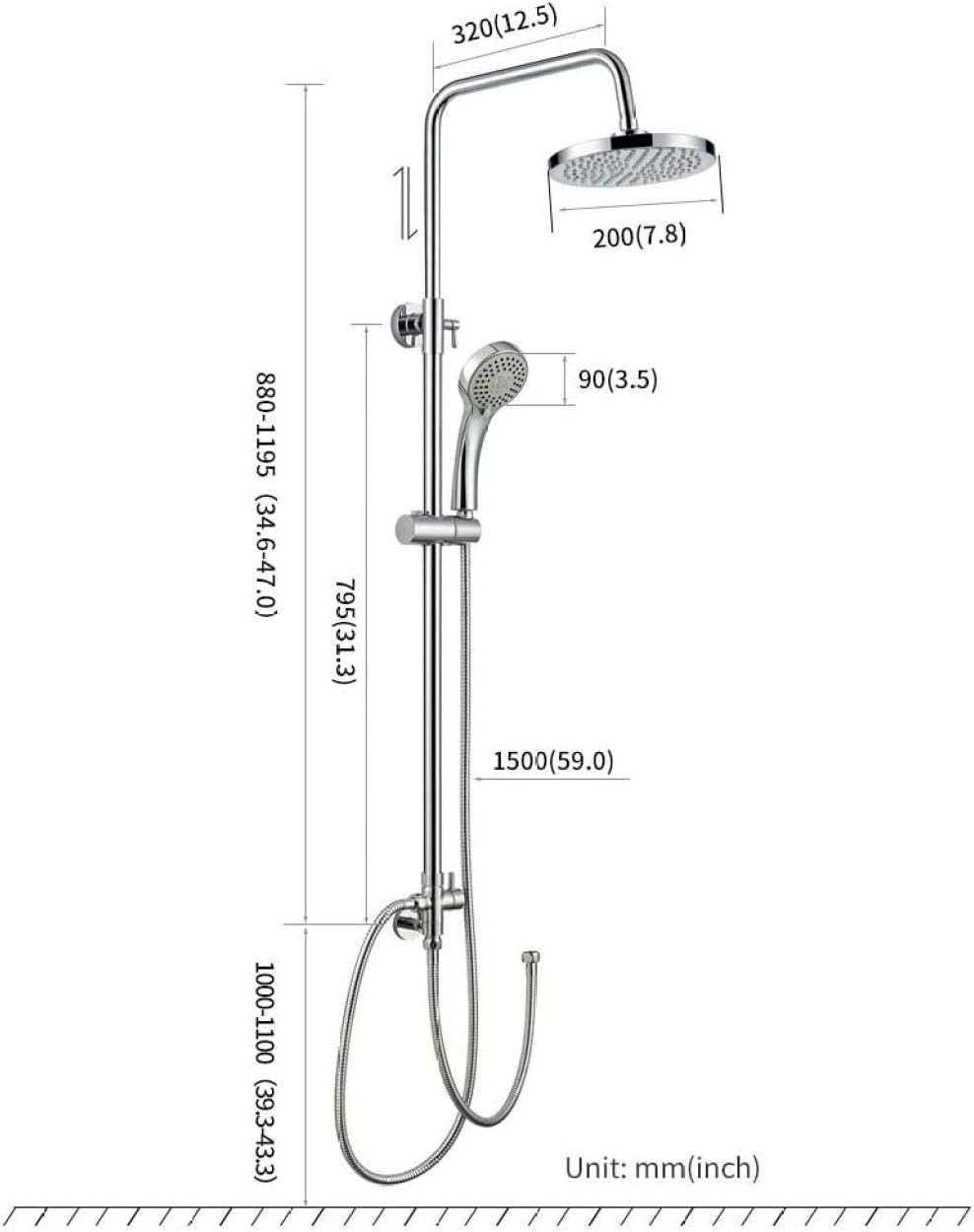 Swivel Shower Column for Modern Bathrooms