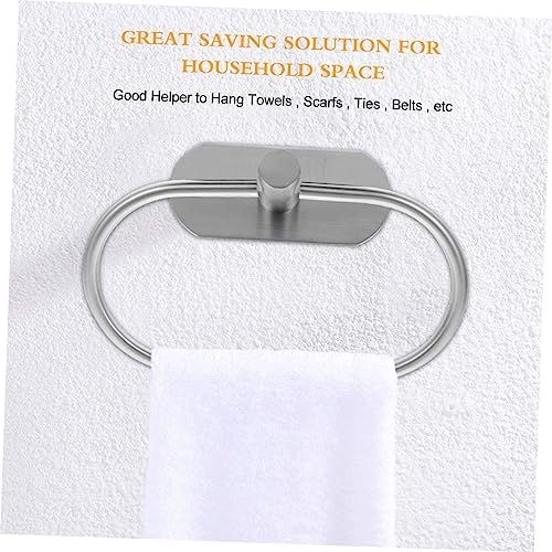 CRILSTYLEO Oval Towel Holder Rustproof Modern Bathroom Hook
