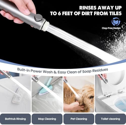 Fast-Flowing Self-Cleaning Pressure-Saving Handheld Shower Head