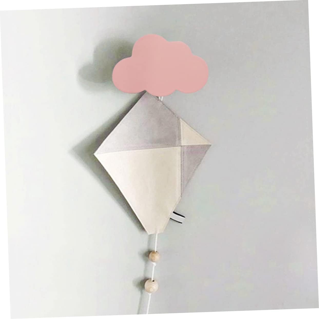 Alipis Pink Cloud Wooden Wall Hook Decor