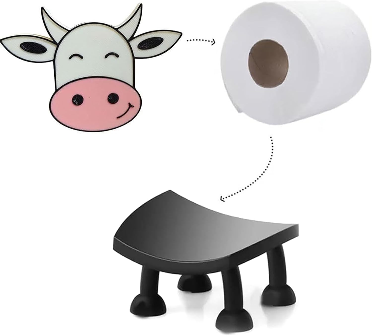 Yamslam Cow Toilet Paper Holder