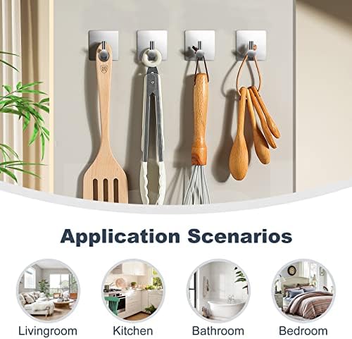 Self Adhesive Hooks for Hanging Coats and Towels