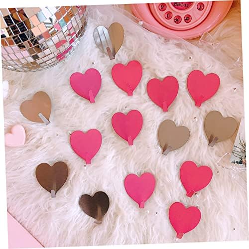 Jojofuny Heart-Shaped Hooks 10 Pack Wall Mount Storage Towel Hanger