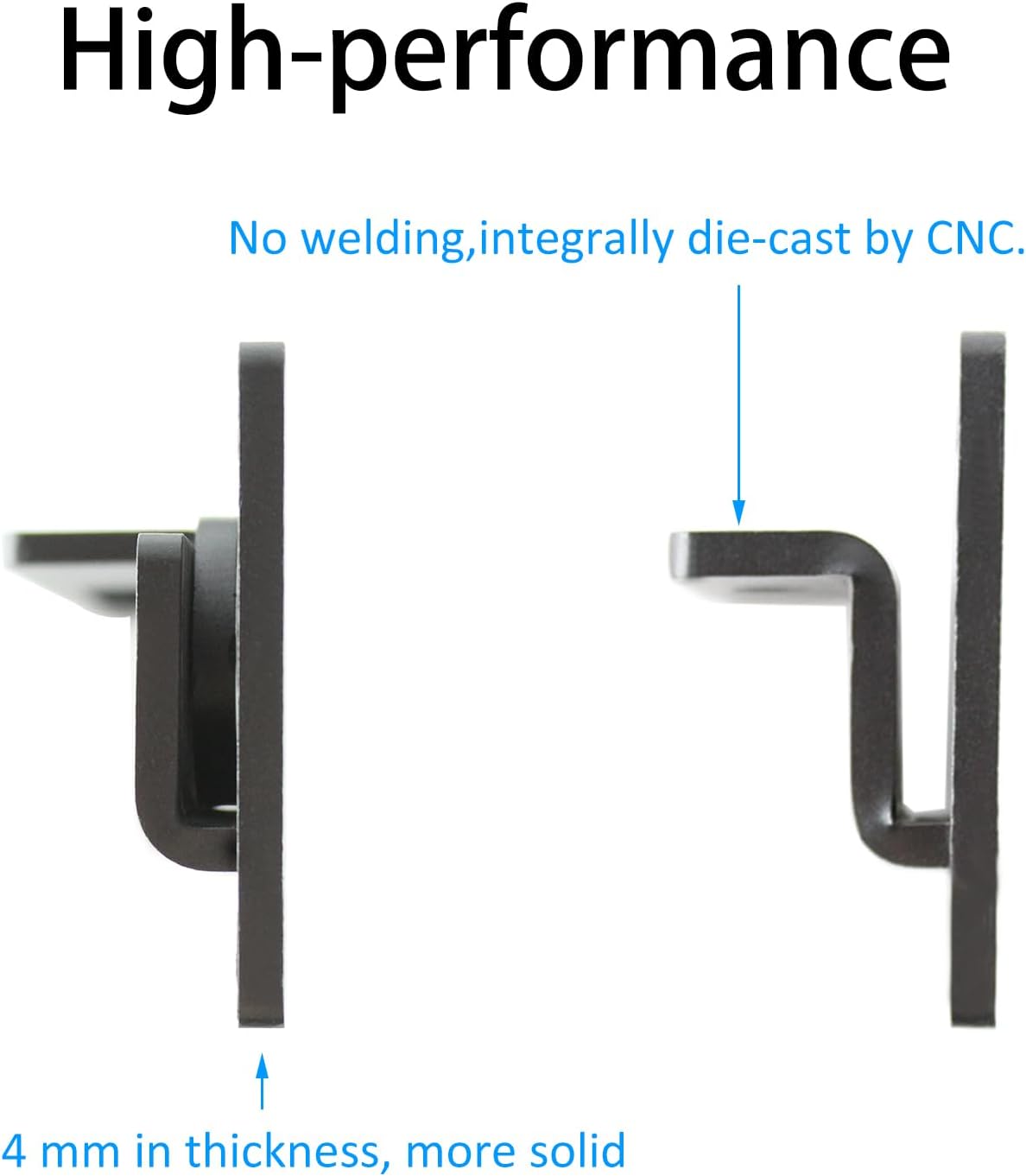 Durable Metal Gate Latch with Smooth Finish