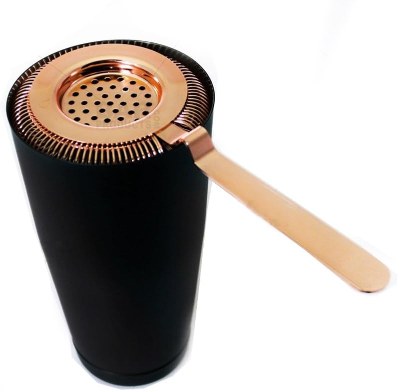 BarConic Long Handle No Prong Strainer - Copper