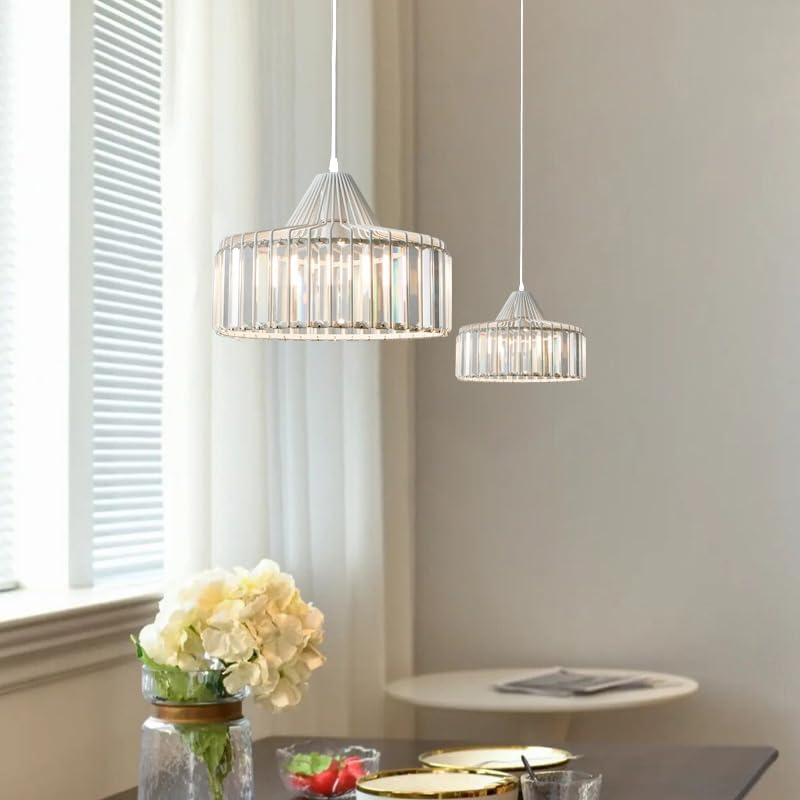 SKIVTGLAMP H Track Pendant Light Clear Crystal Adjustable Dimmable