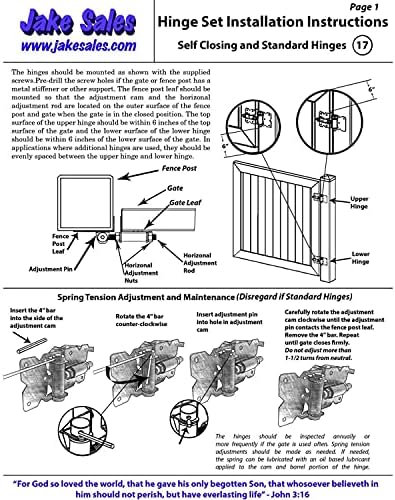 Jake Sales Free Shipping Vinyl Fence Gate Hardware Kit White