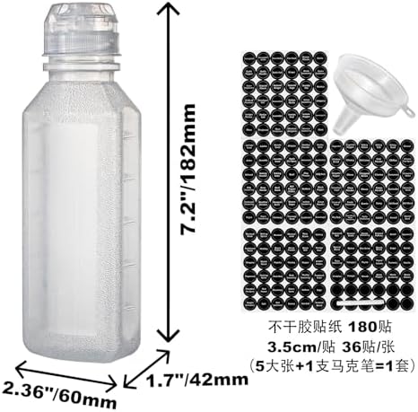 Uceoo 2 Pack Oil Dispenser Bottles with Funnels and Labels