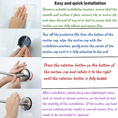 DGYB Suction Cup Towel Bar Set of 2 Brushed Nickel