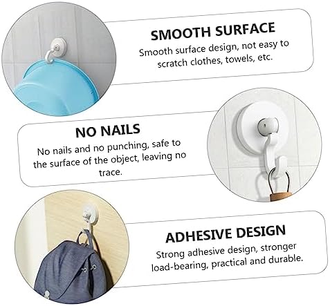 Hemobllo Gold Shower Door Hooks No Drill Wall Hangers 1