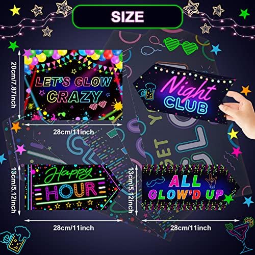 Gueevin Glow-in-the-Dark Party Decorations 20 Pcs