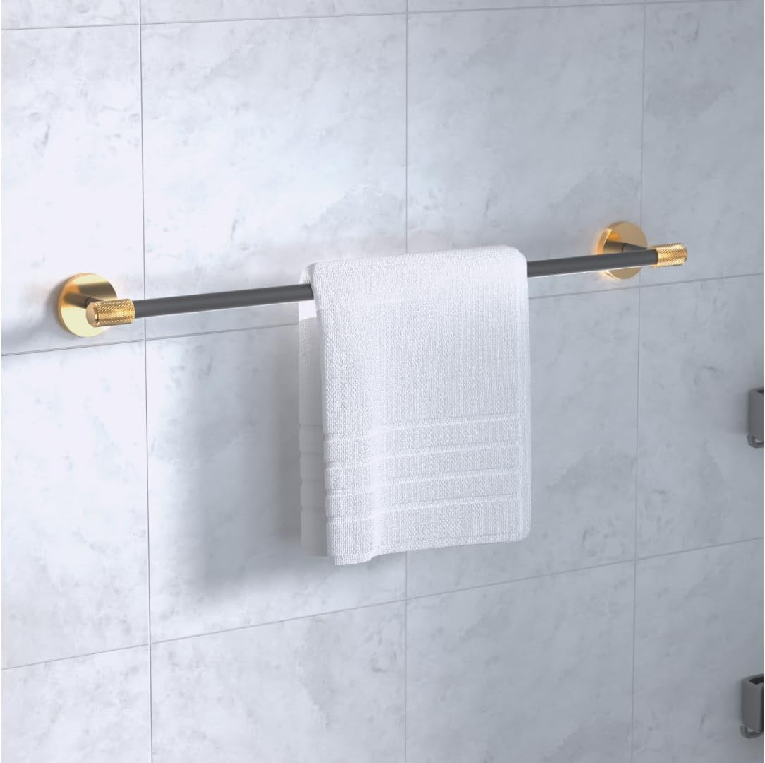 SENMY 24 Inch Luxury Shiny Gold Towel Bar