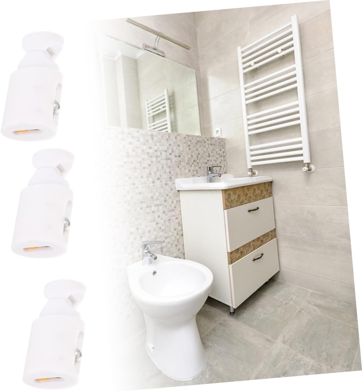 Hohopeti Bathroom Shower Hooks Set of 3 Space-Saving Towel Holders