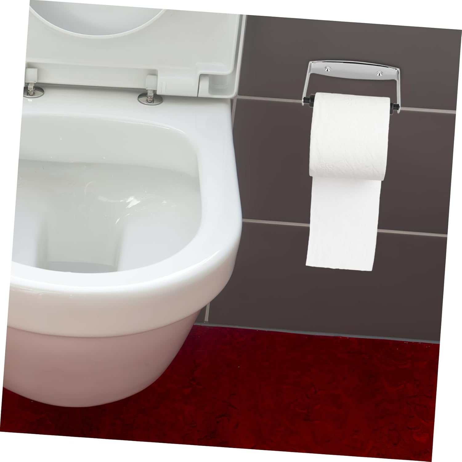 Jojofuny Wall Mounted Toilet Paper Holder with Phone Storage