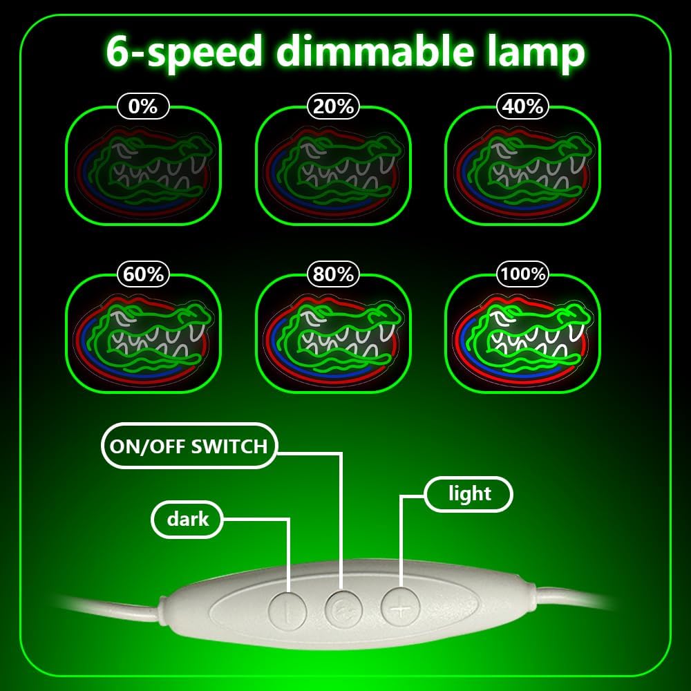 Florida Gators Neon Wall Sign LED Light for Bedroom
