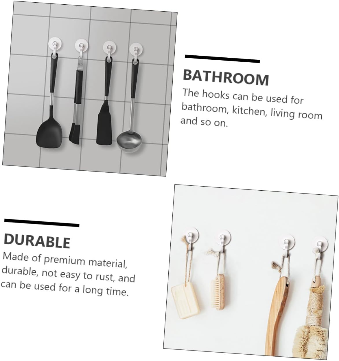 Hemobllo Gold Shower Door Hooks No Drill Wall Hangers 1