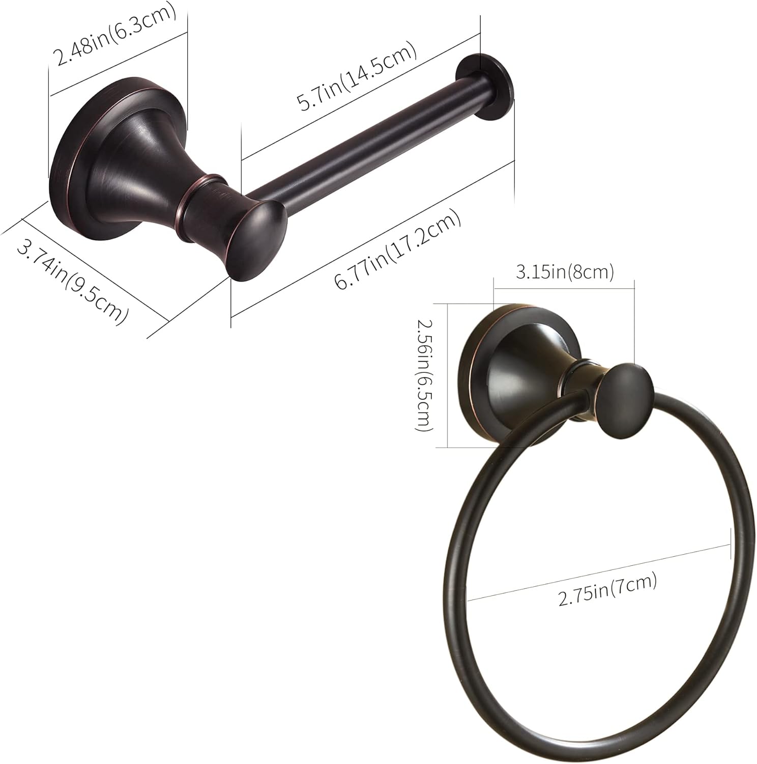 WOLIBEER Oil Rubbed Bronze Toilet Paper Holder Set