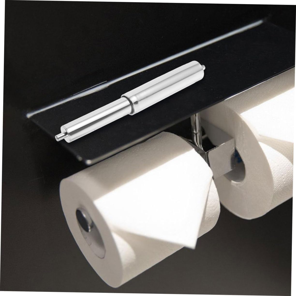 4pcs Chrome Toilet Paper Holder Replacement Rods