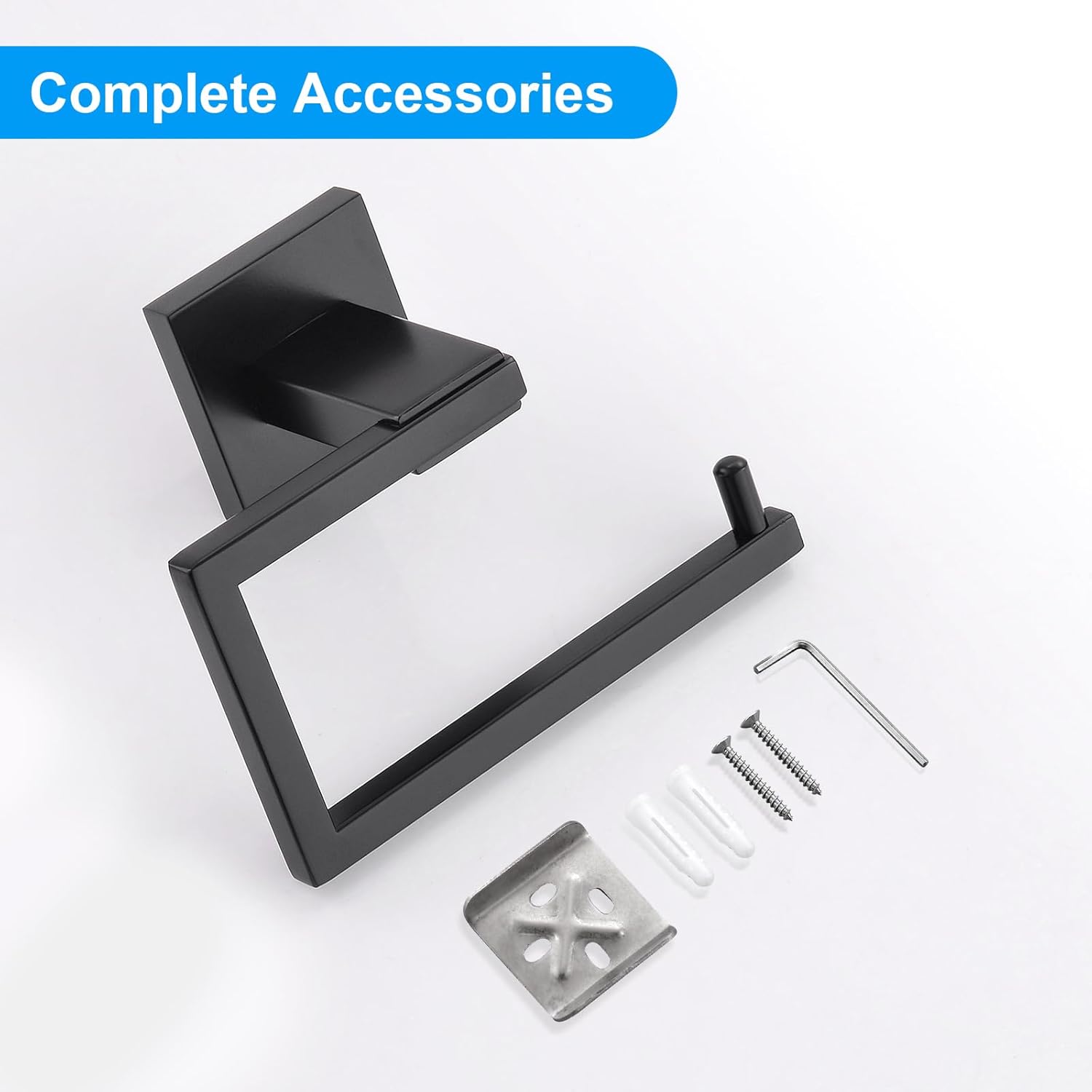 YACVCL Matte Black Stainless Steel Toilet Paper Holder