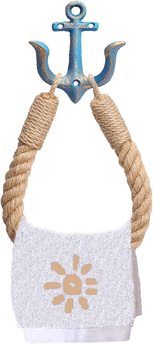 Nautical Anchor Toilet Paper Holder Blue 1