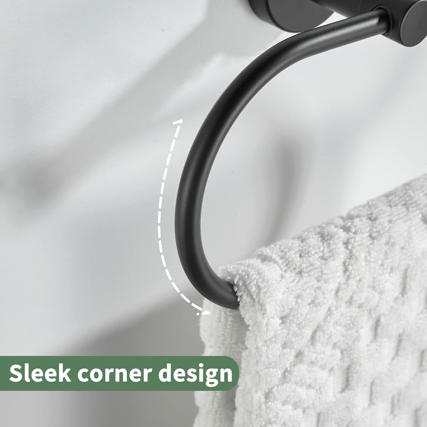 FORBATH Black Toilet Paper Holder 2 Pieces Wall Mount