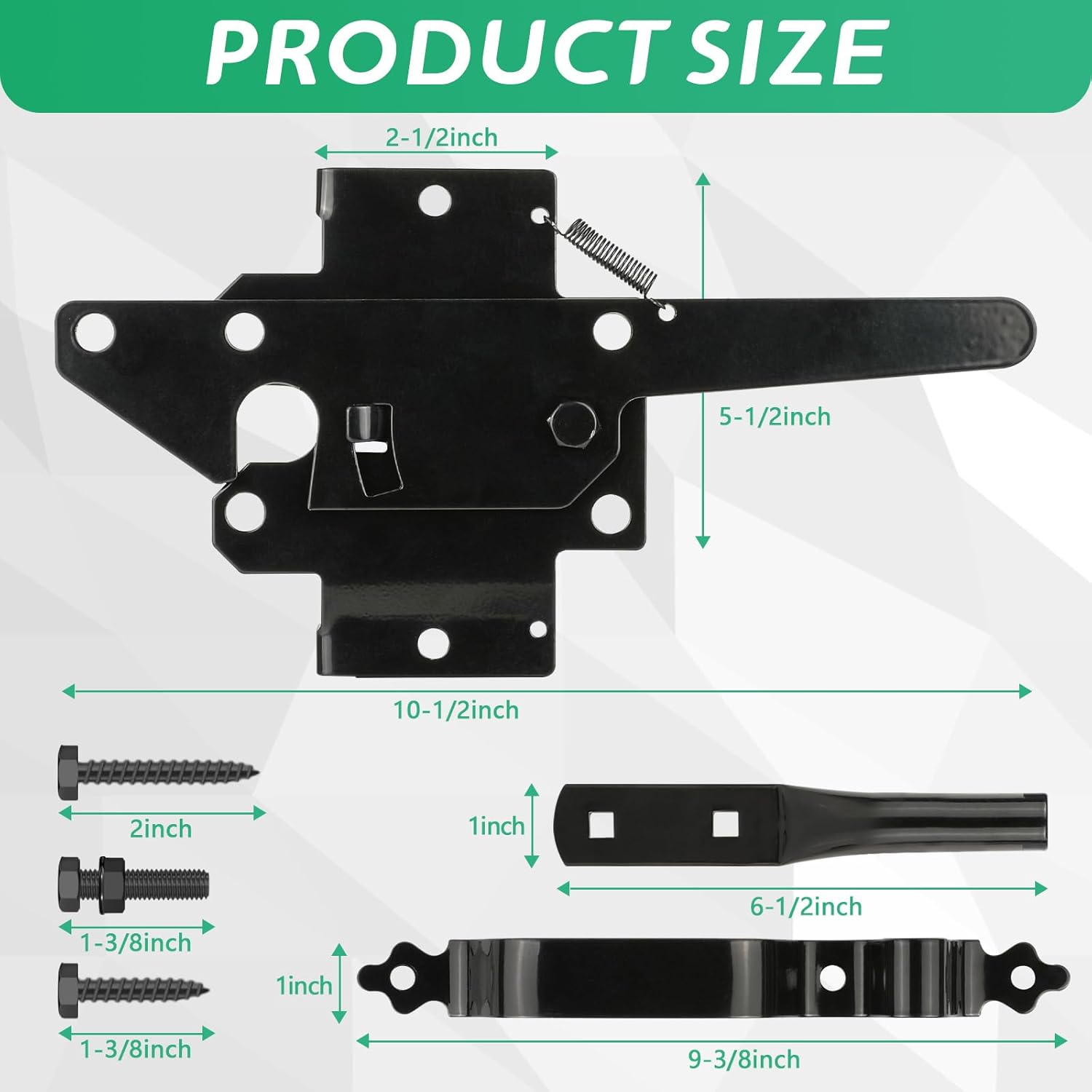 Wmebee Heavy Duty Self-Locking Gate Latch