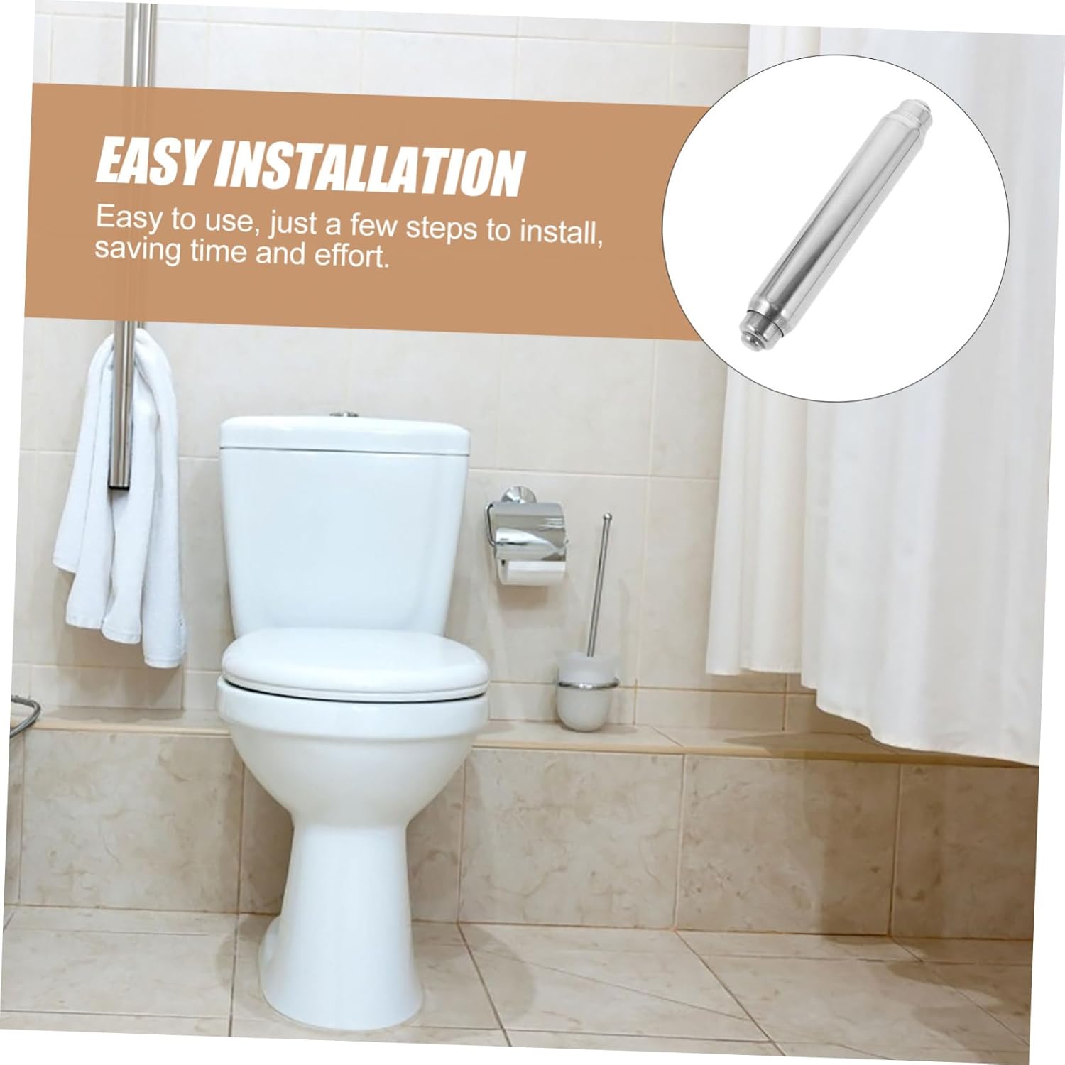 WEKAMOS Toilet Paper Roller Holder Replacement Rod Stainless Steel