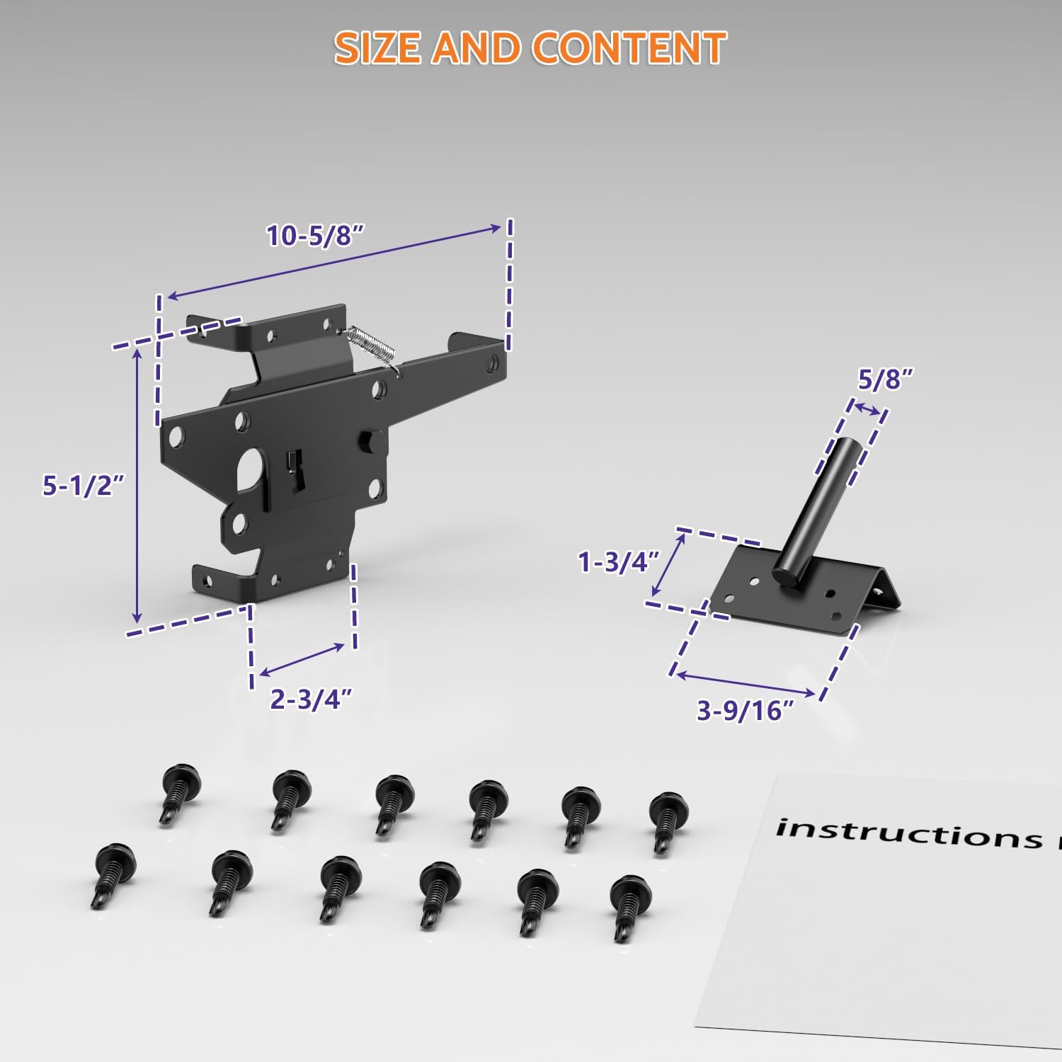 SKYSEN Self-Closing Durable Easy-Install Fence Hinges for Double-Gate Fences